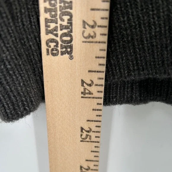 Women's Charcoal Green Boho Grunge Fringe Detail Wool Blend Sweater Size Large‎ - Picture 5 of 6